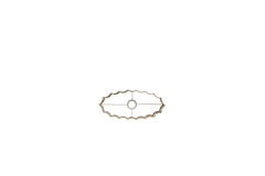 Shade oval straight slim 38-17,5-19 cm DISLI natural