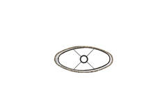 Shade oval straight slim 38-17,5-28 cm OSIRE grey-brown