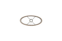 Shade oval straight slim 45-21-22 cm KASSEI beige