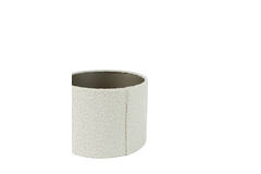 Shade cylinder 20-20-15 cm BOUCLE white