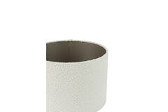 Shade cylinder 25-25-18 cm BOUCLE white