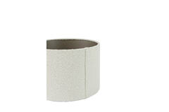 Shade cylinder 25-25-18 cm BOUCLE white