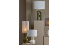 Shade cylinder 25-25-18 cm BOUCLE white