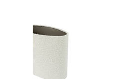 Shade oval straight slim 30-15-25 cm BOUCLE white