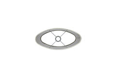 Shade oval straight slim 45-21-32 cm BOUCLE white