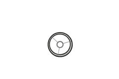 Shade cylinder 20-20-15 cm VELOURS black-taupe