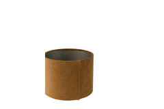 Shade cylinder 20-20-15 cm VELOURS cognac
