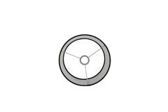 Shade cylinder 30-30-21 cm VELOURS black-taupe