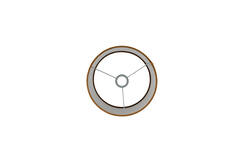 Shade cylinder 30-30-21 cm VELOURS cognac