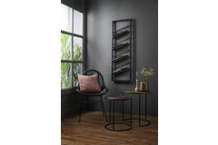 Wine rack 8 bottles 40x7x120 cm AMORE matt black