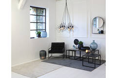 Klok op voet 30x10x45,5 cm WAIWO mat zwart-goud