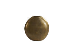 Vaas deco 42x7x42 cm POSITANO ovaal plat antiek brons