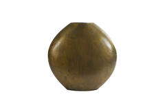 Vaas deco 53x7x53 cm POSITANO ovaal plat antiek brons