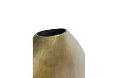 Vaas deco 53x7x53 cm POSITANO ovaal plat antiek brons