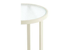 Zuil Ø35x81 cm RETIRO helder rib glas+crème