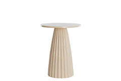 Side table Ø40x51 cm VEGLIA matt sand+light brown spotted