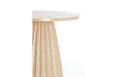 Side table Ø40x51 cm VEGLIA matt sand+light brown spotted
