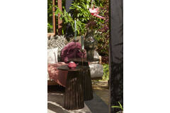 Side table Ø40x51 cm VEGLIA matt dark brown