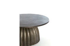 Bijzettafel Ø70x33,5 cm VEGLIA mat donker bruin