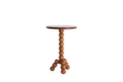 Bijzettafel Ø35x54 cm VEGLIO hout olie bruin