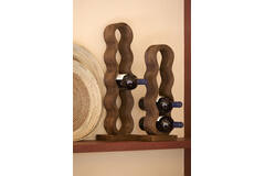 Wine rack 5 bottles 18x13x58 cm EDOLO wood matt dark brown