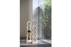 Wine rack 5 bottles 18x13x58 cm EDOLO wood matt natural