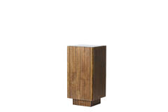 Pillar 30x30x60 cm GATURA wood dark brown+glass brown