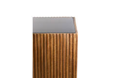 Pillar 30x30x60 cm GATURA wood dark brown+glass brown