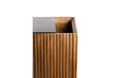 Pillar 30x30x60 cm GATURA wood dark brown+glass brown