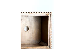 Pillar 30x30x60 cm GATURA wood dark brown+glass brown