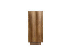Pillar 35x35x80 cm GATURA wood dark brown+glass brown