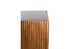 Pillar 35x35x80 cm GATURA wood dark brown+glass brown
