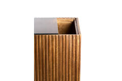 Pillar 35x35x80 cm GATURA wood dark brown+glass brown