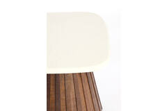 Side table 45x45x40 cm OKATO cream+wood brown