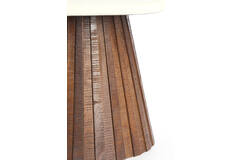 Side table 45x45x40 cm OKATO cream+wood brown
