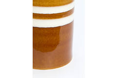 Bijzettafel Ø33x44 cm MOOCA keramiek cognac-wit