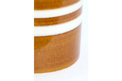 Bijzettafel Ø42x34 cm MOOCA keramiek cognac-wit