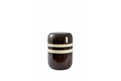 Side table Ø34x46,5 cm FRANCA ceramics dark brown+white
