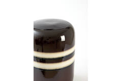 Side table Ø34x46,5 cm FRANCA ceramics dark brown+white