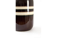 Side table Ø34x46,5 cm FRANCA ceramics dark brown+white
