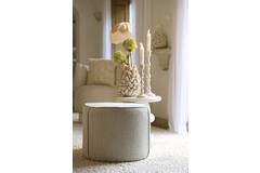 Pouf Ø50x40 cm DOMONI beige
