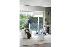 Coffee table 120x70x42 cm HAMURA terrazzo white