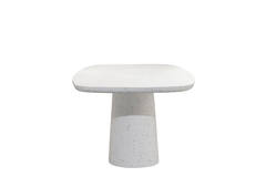 Eettafel 220x105x76 cm HAMURA terrazzo wit
