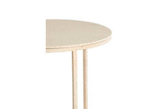Side table S/2 Ø50x40+Ø52x46 cm SADAR sand+l brown spotted