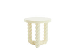 Bijzettafel Ø46x46 cm VALLEJO glans crème