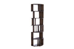Wall cabinet open 76x37x212 cm LIMPYA wood matt dark russet