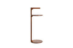 Bijzettafel Ø26x77 cm DELMINO acacia hout bruin