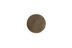 Side table Ø45x50 cm OCANA wood oil brown+matt beige