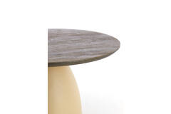 Side table Ø45x50 cm OCANA wood oil brown+matt beige