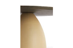 Side table Ø45x50 cm OCANA wood oil brown+matt beige